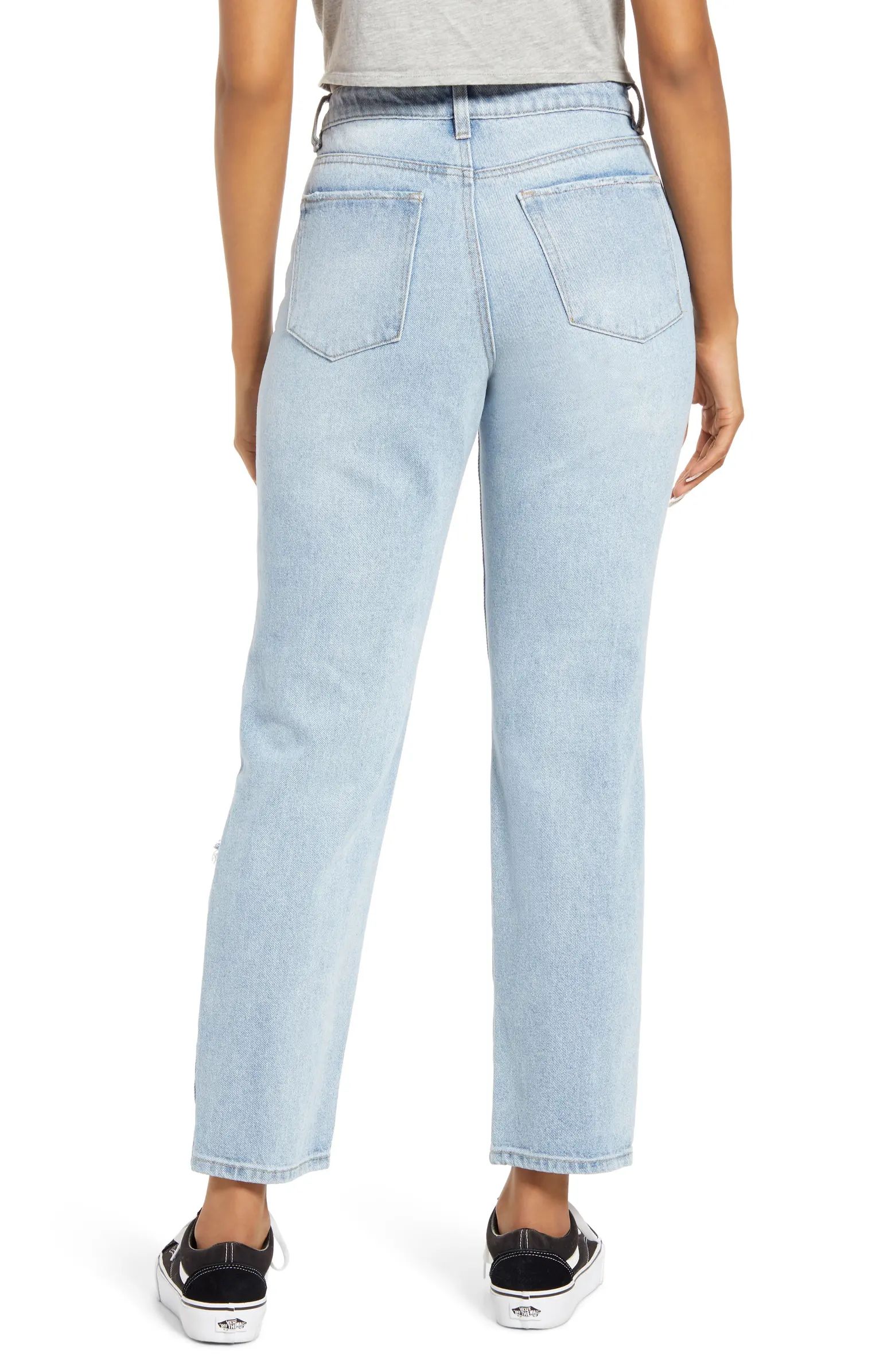 Ripped Straight Leg Ankle Jeans | Nordstrom