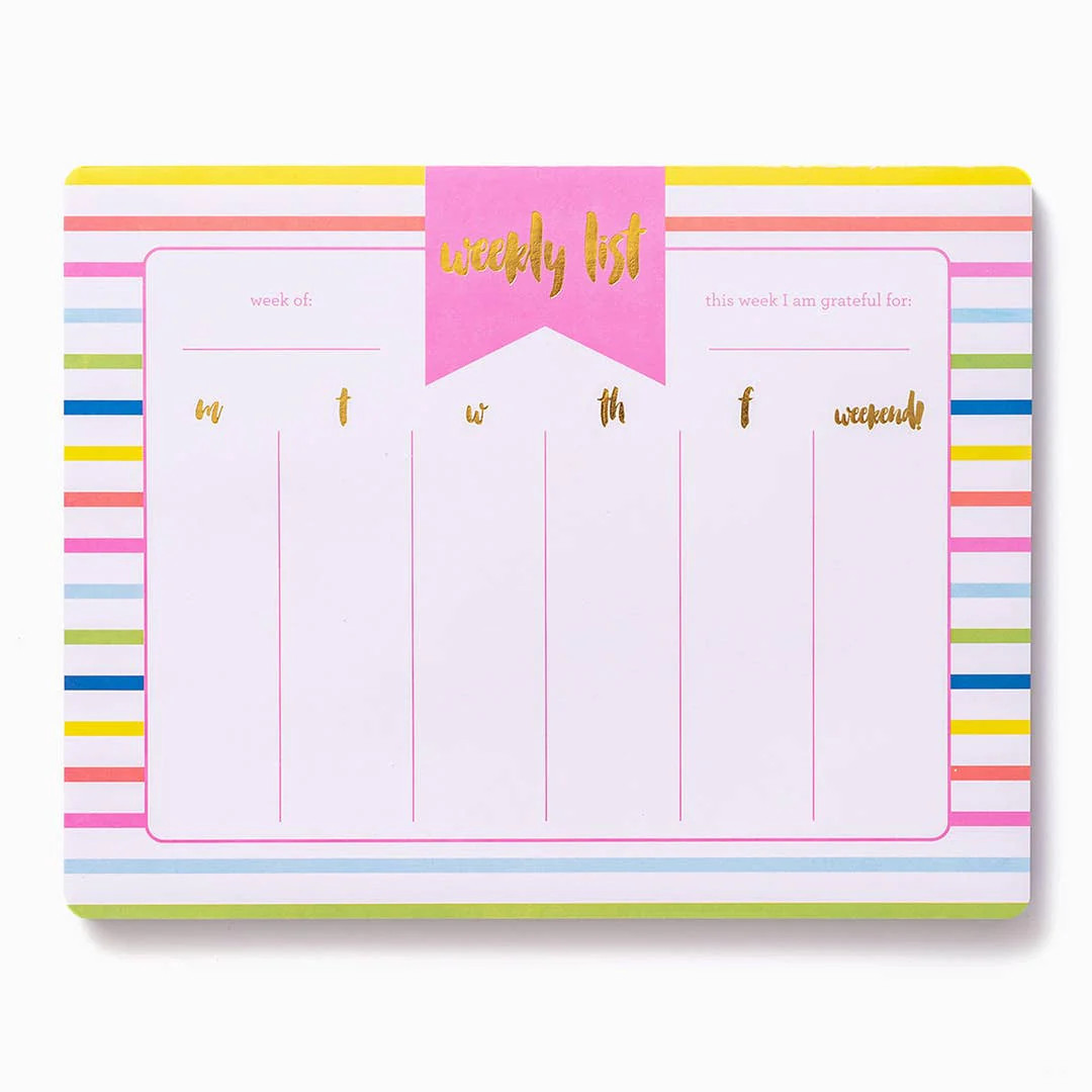 Striped Weekly List Pad Planner | Laura Cox Collection
