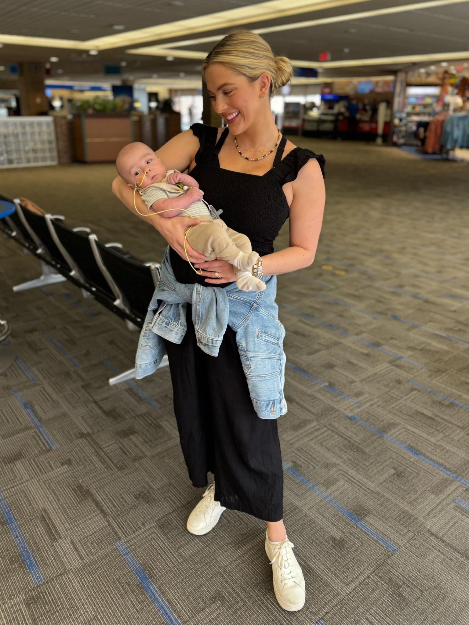 Travel outfit. Nursing friendly jumpsuit. Jumpsuit 20% off. New Kendra Scott 20% off

#LTKSaleAlert #LTKTravel #LTKBaby