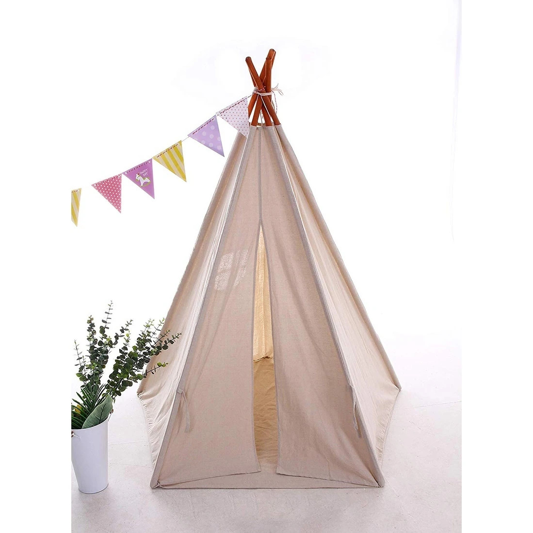 Teepee Tent for Kids with Carry Case,Cavas Toys for Girls/Boys Girls - 1pc | Bed Bath & Beyond