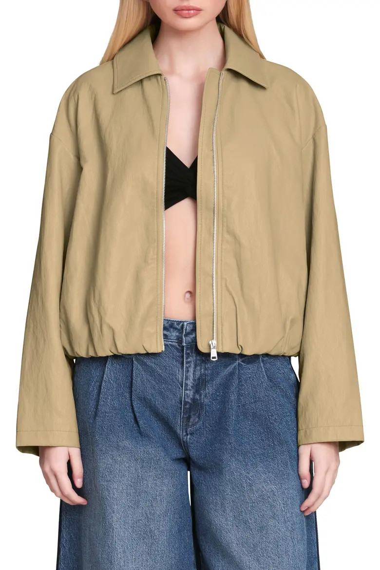 Faux-Ever Leather™ Minimalist Bomber Jacket (Women) | Nordstrom | Nordstrom