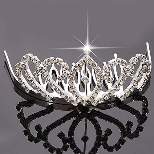 Mini 2.56 inchs Rhinestone Tiara Comb Crown for Lady Wedding Bride Prom Birthday Pegeant Prinecess Party | Amazon (US)