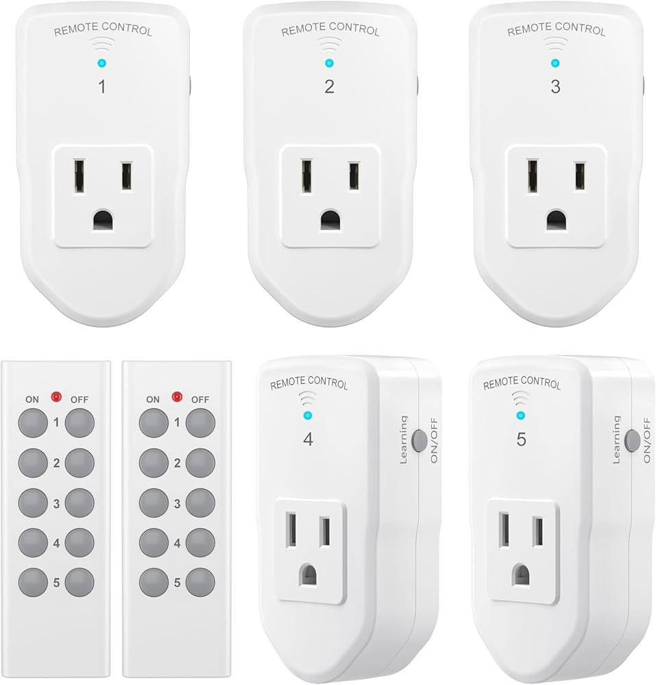 BN-LINK Wireless Remote Control Outlet Electrical Switch for Lights, Fans, Christmas Lights, Smal... | Amazon (US)