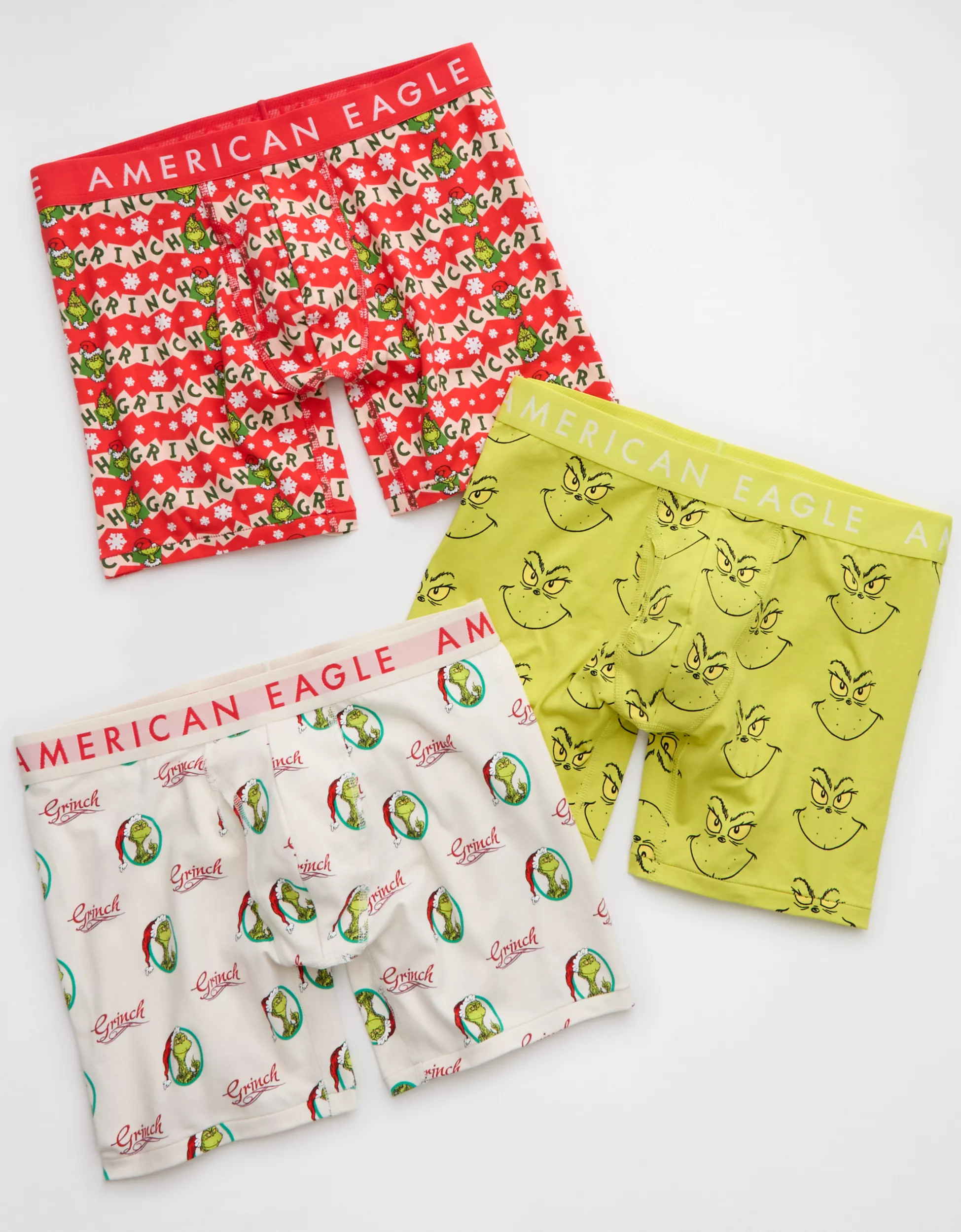 AEO Men's Grinch 6" Classic Boxer Brief 3-Pack | American Eagle Outfitters (US & CA)