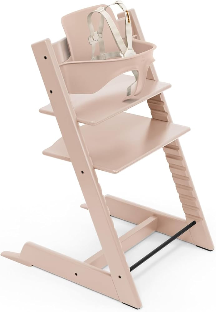 Stokke Tripp Trapp High Chair 2, Serene Pink - Includes Chair + Baby Set with Removable Harness f... | Amazon (US)