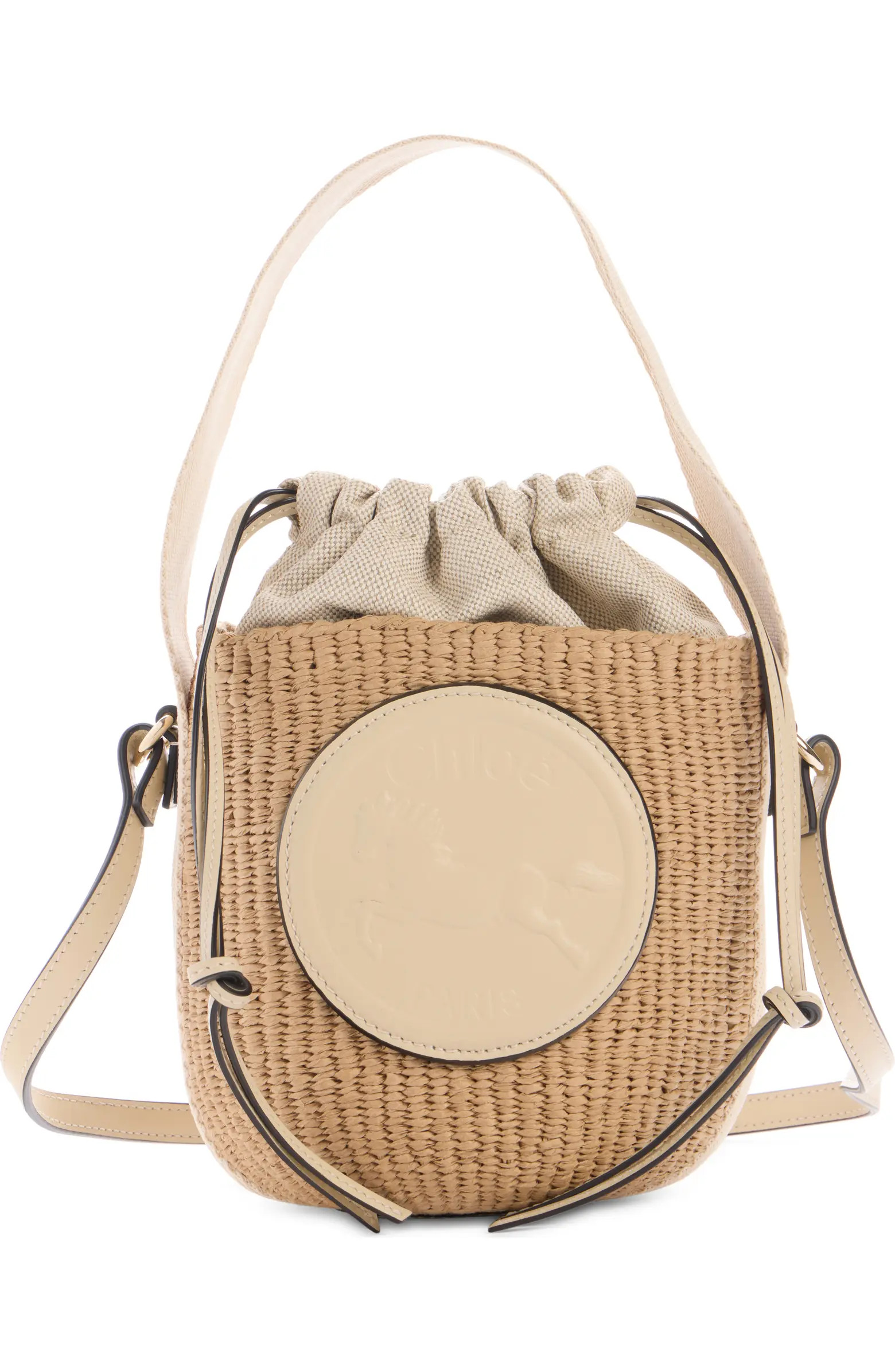 Chloé Horse Medal Woven Raffia Basket Bag | Nordstrom | Nordstrom