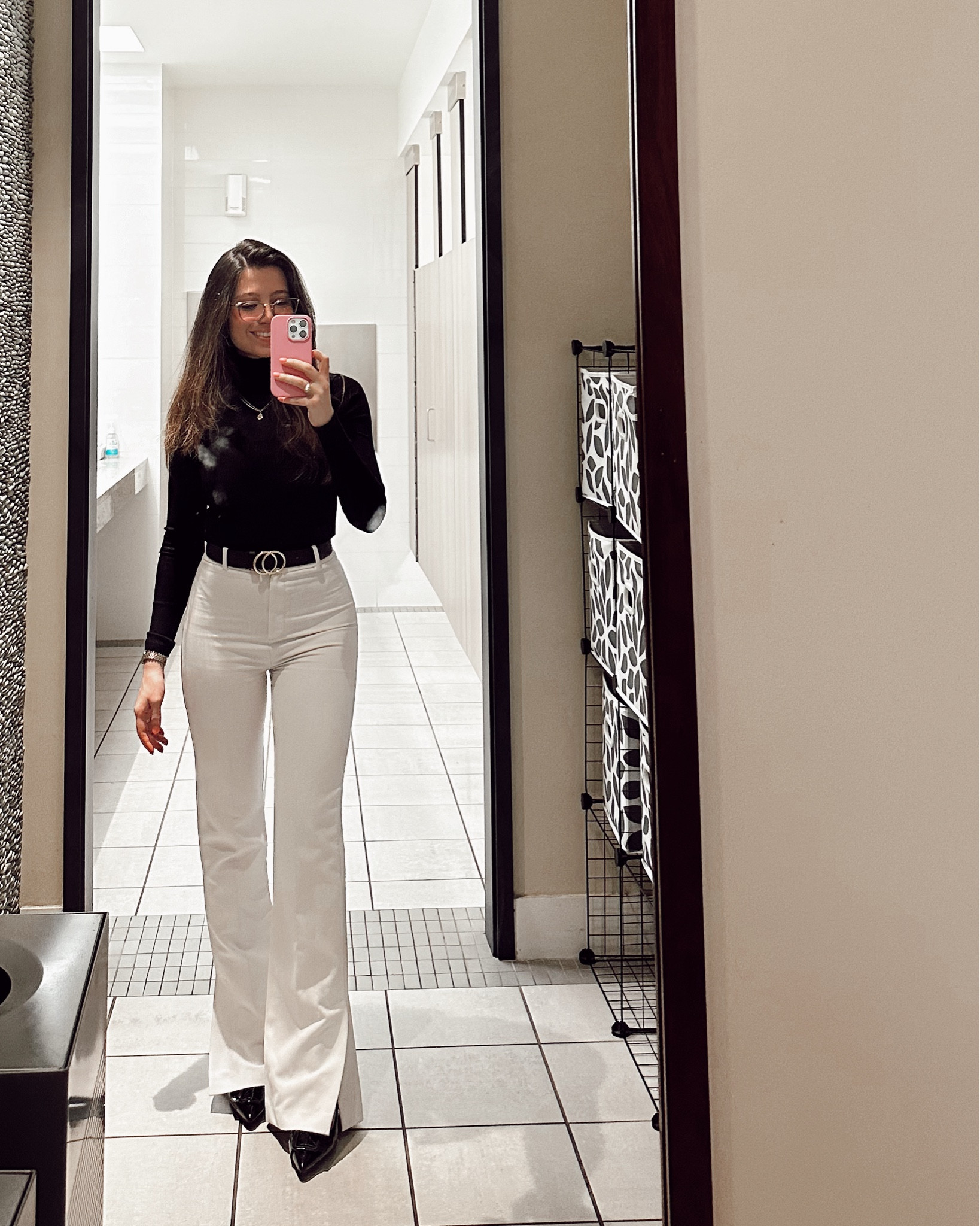 Perf work outfit for a spring Friday! The pants are on the looser side, so they are a little “cooler” in temp but the turtleneck keeps me warm since it’s 40 degrees in the morning still 🥴

#LTKtravel #LTKsalealert #LTKworkwear