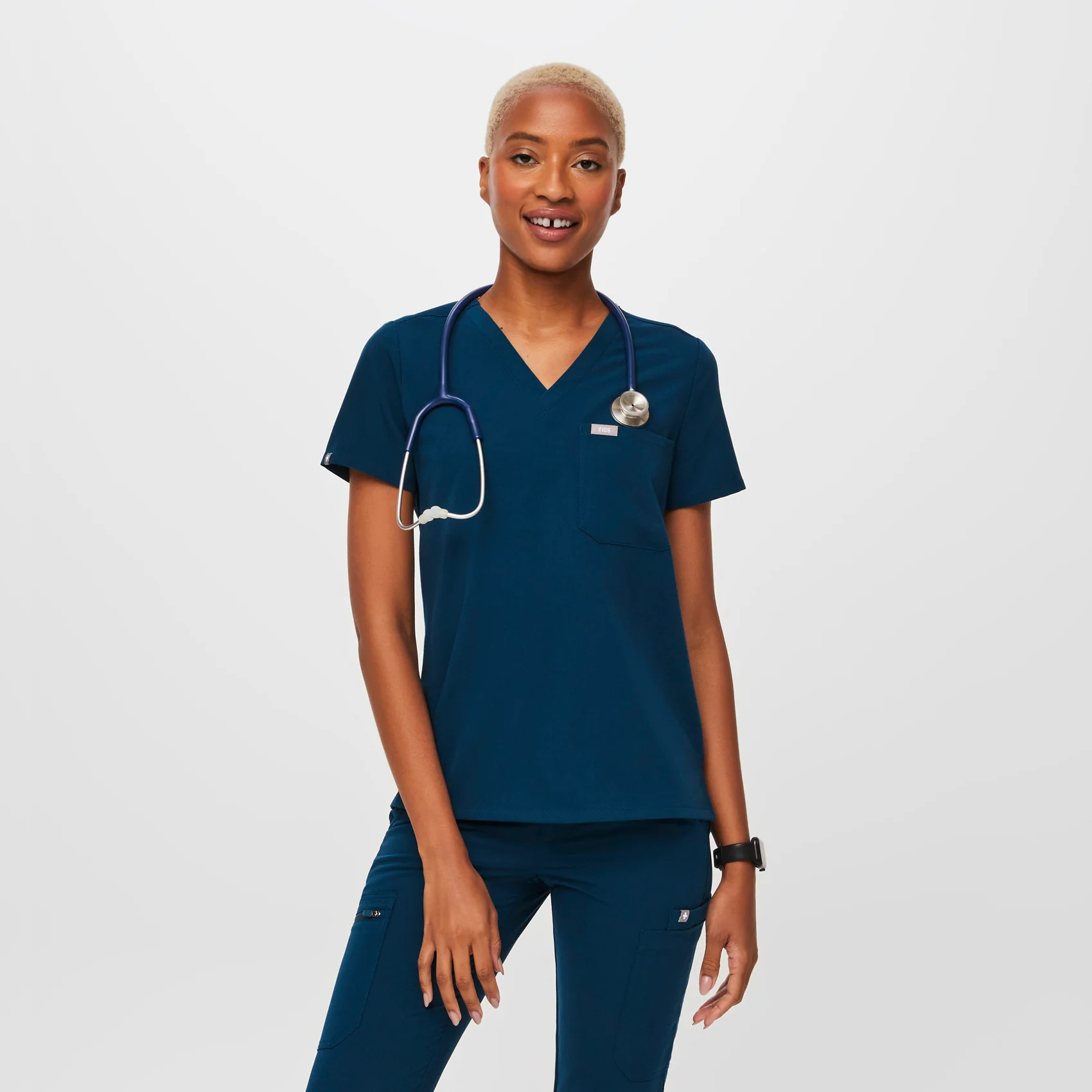 Women's Catarina One-Pocket Scrub Top™ - Deep Reef · FIGS | FIGS