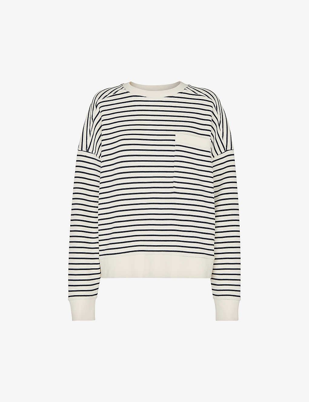 Relaxed-fit stripe cotton sweatshirt | Selfridges