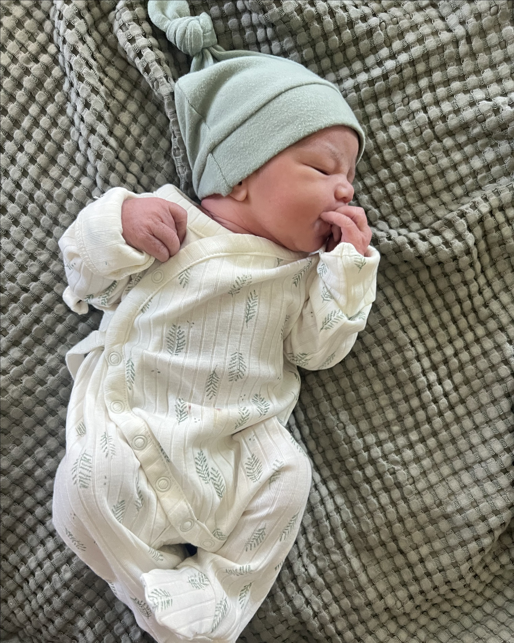 I found the cutest little outfit for baby announcement pics at Target. This sleeper is so cute & cozy. Thankfully, we already had a matching hat from an Amazon set! The perfect combo 🫶🏼

#LTKbaby #LTKxTarget #LTKbump