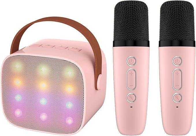 IROO Mini Karaoke Machine with 2 Wireless Microphones for Kids&Adults, Portable Bluetooth Speaker... | Amazon (US)