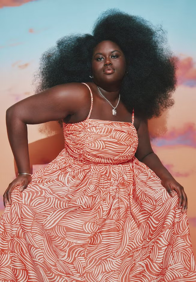 Shirred Bodice Flare Dress | Eloquii