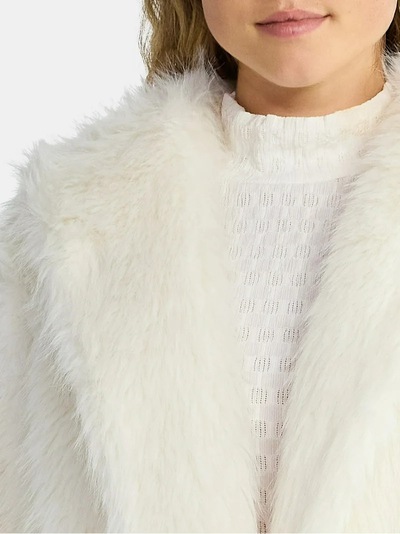 Madden NYC Women's Faux Fur Cropped Jacket, Sizes XXS-XXL | Walmart (US)