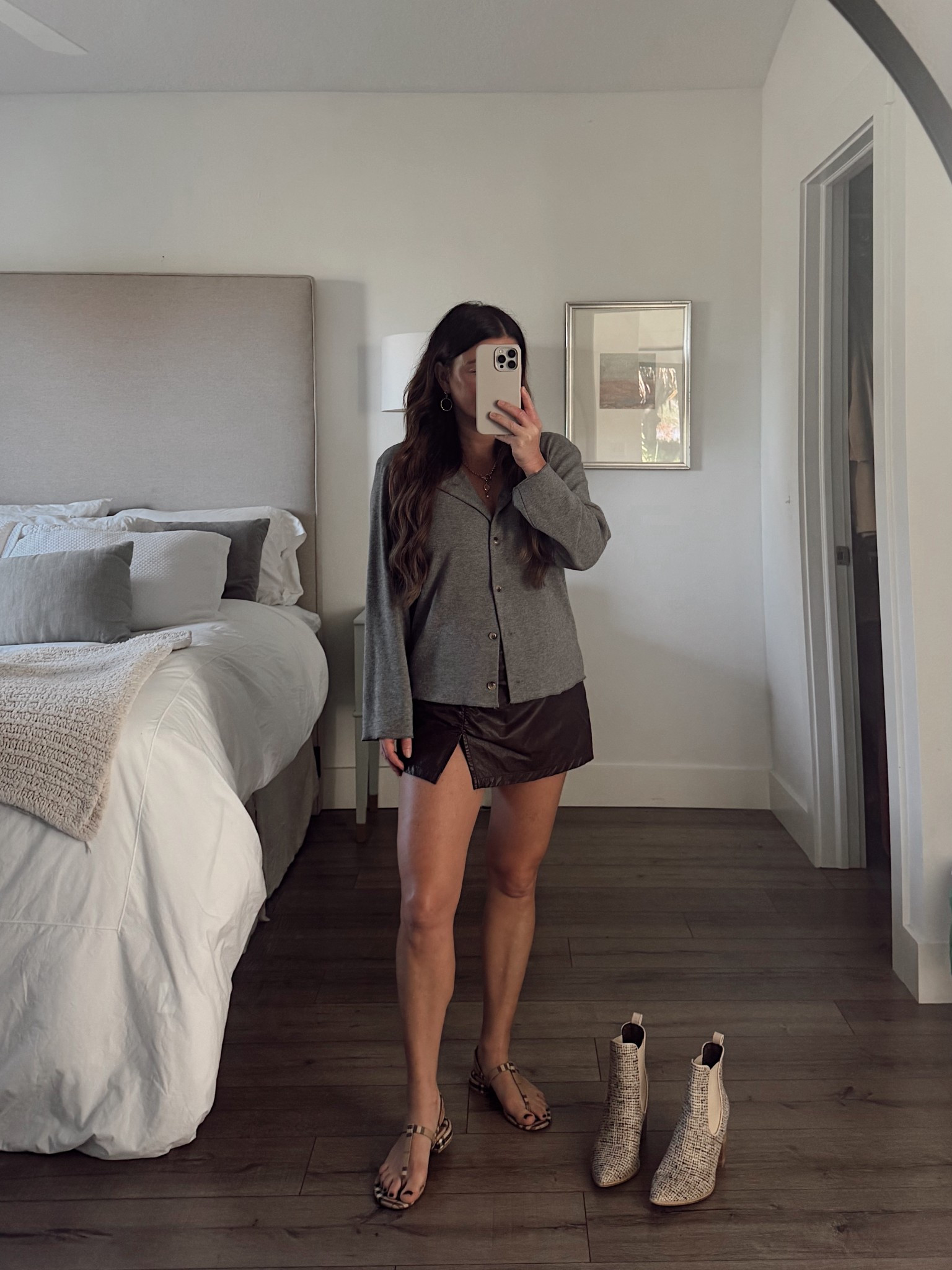 Last min shoe swap bc my legs were hurtiiing from working out. I love the boots but these little Burberry sandals were more comfy! 

#LTKOver40 #LTKPetite #LTKootd