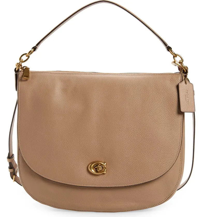 Polished Pebble Leather Shoulder Bag | Nordstrom