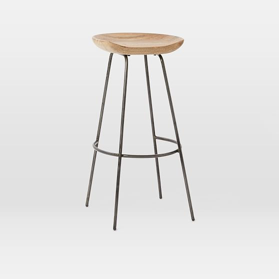 Alden Bar Stool, Natural Mango, Set of 2 | West Elm (US)