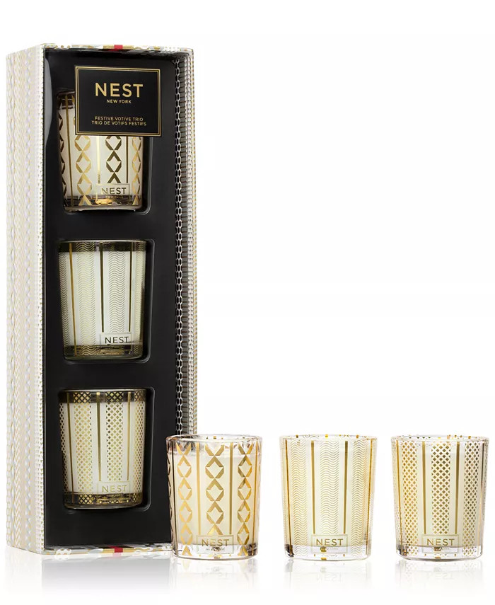 3-Pc. Festive Votive Candle Gift Set | Macy's