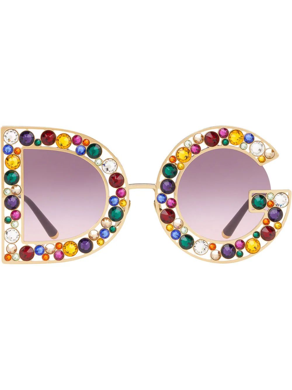 Dolce & Gabbana Eyewear DG Crystal Embellished Sunglasses - Farfetch | Farfetch Global