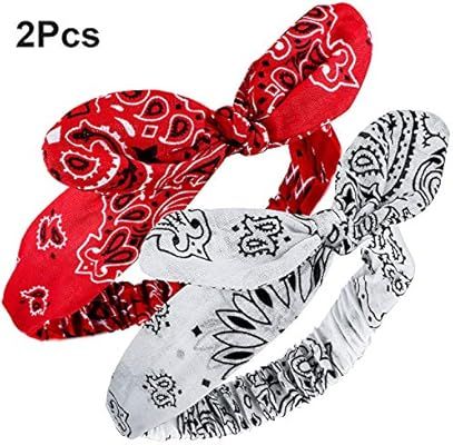 Bandana Knot Headbands Retro Print Headbands Paisley Print Headband Headwrap for Girls and Women ... | Amazon (US)