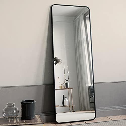 BEAUTYPEAK Black Full Length Mirror, Rounded Floor Mirror Standing Hanging or Leaning Against Wal... | Amazon (US)