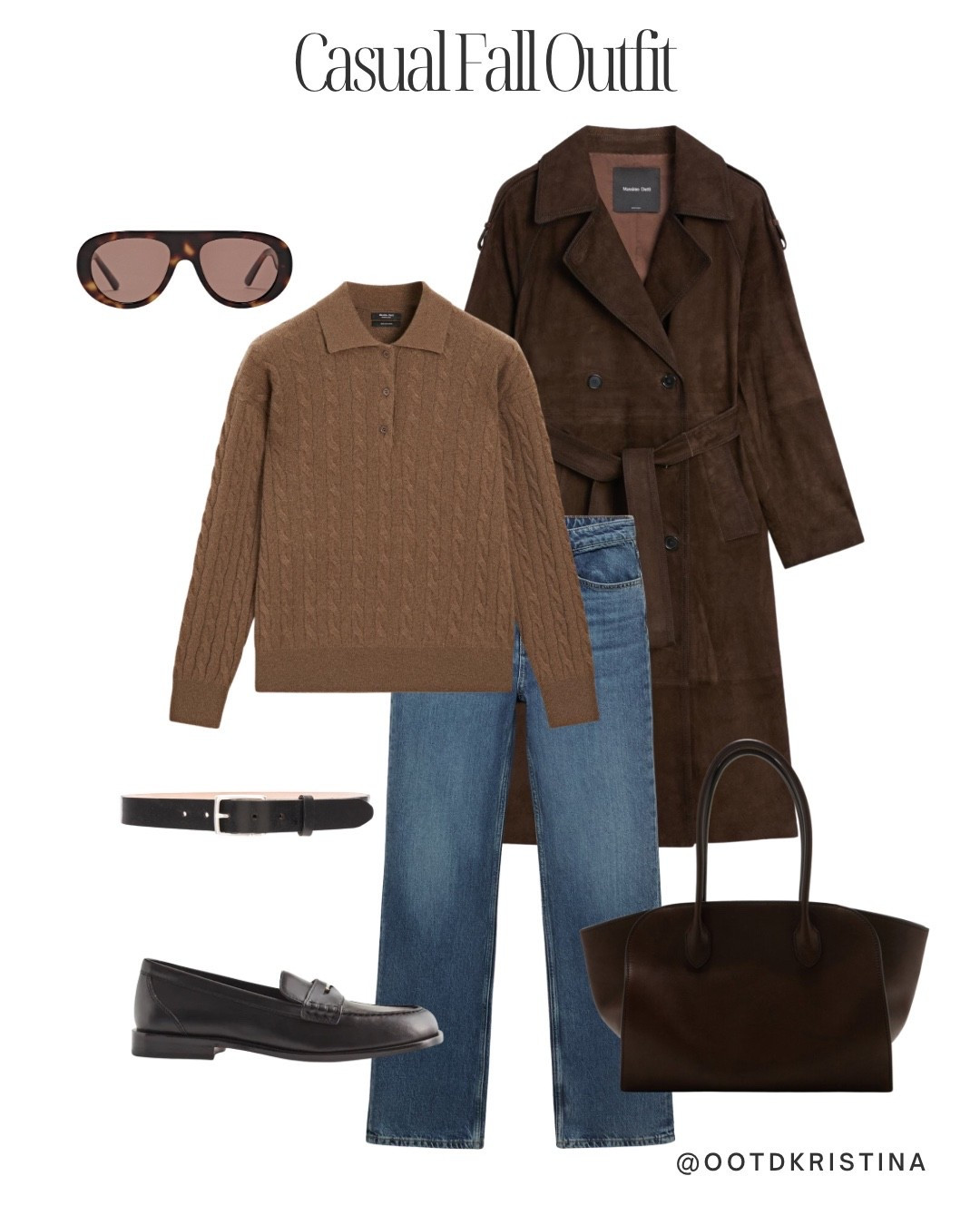 Outfit idea for fall 
#suede #falloutfit #loafers #trenchcoat #jeans #tote #therow #mango 

#LTKFindsUnder100 #LTKSeasonal #LTKFallSale