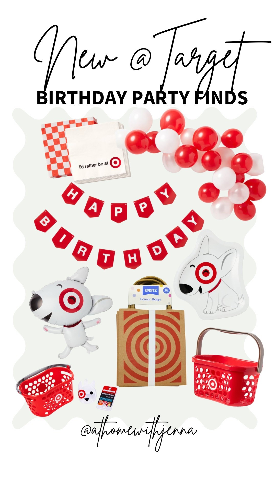 NEW Target themed Birthday party supplies by Spritz 