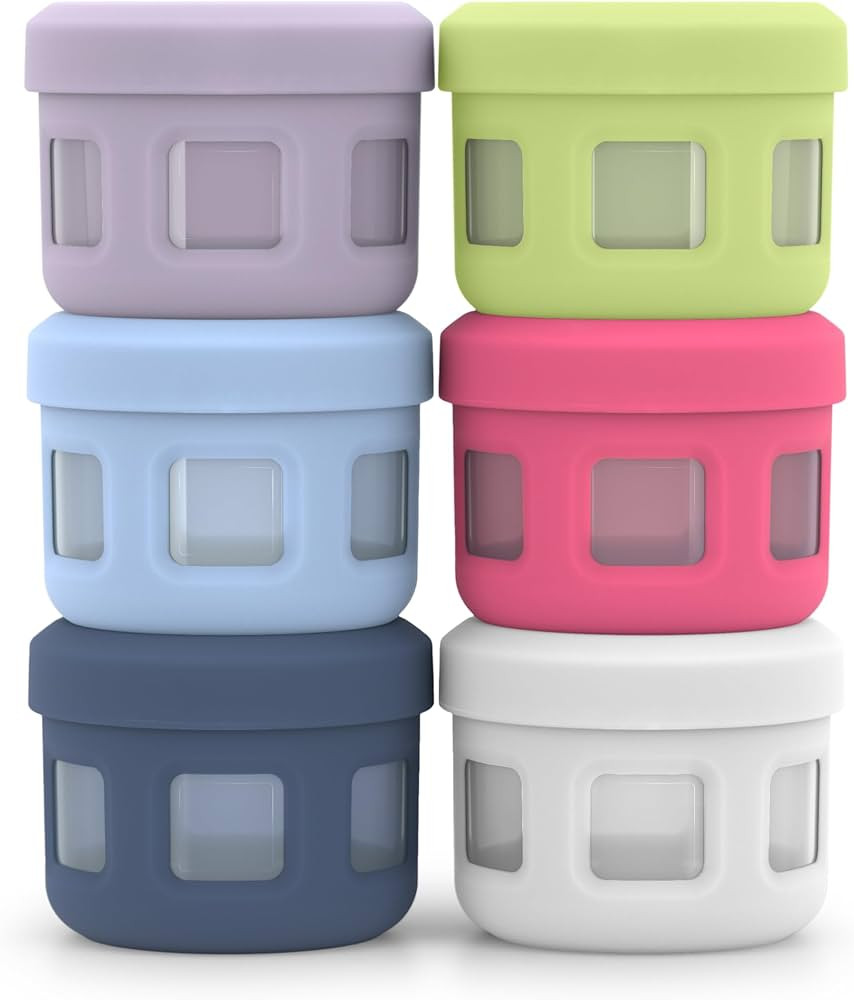 Ello Reusable Condiment Containers 4oz each with Screw-on Leak Proof Lid | Perfect for Salad Dres... | Amazon (US)