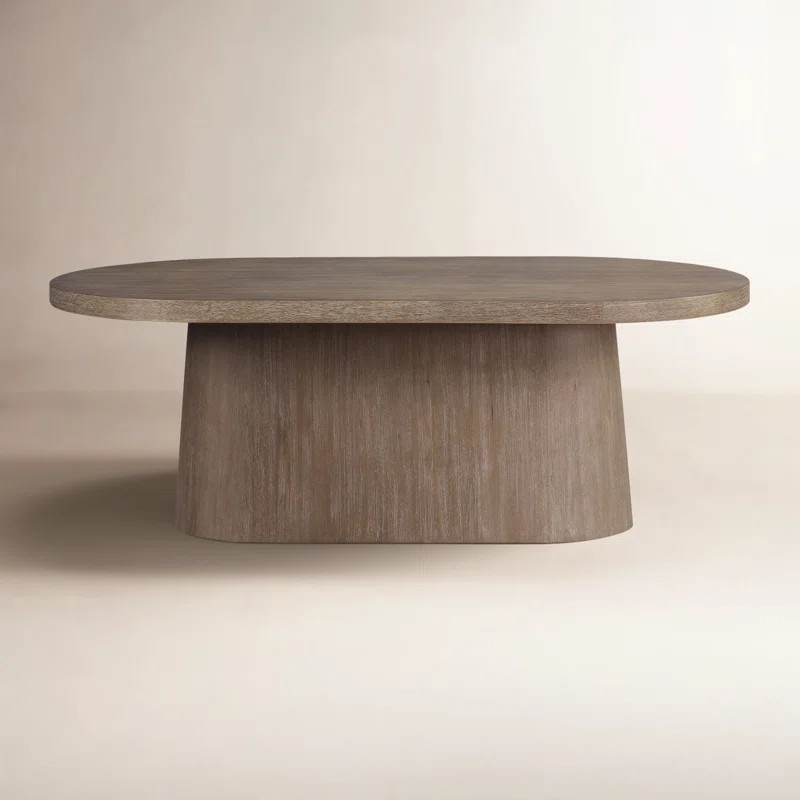 Marielle 84" Oval Pedestal Dining Table, Cocoa | Wayfair North America