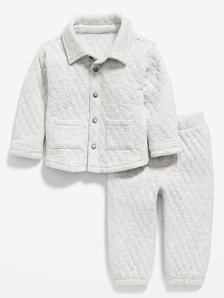 Unisex Quilted Pocket Shirt and Sweatpants Set for Baby | Old Navy (US)