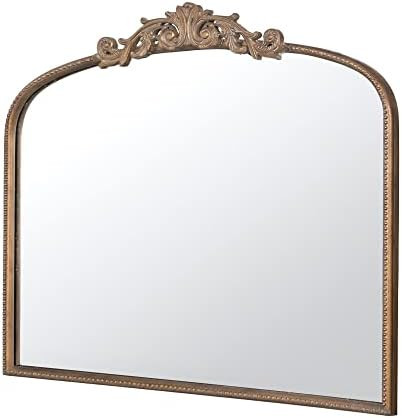A&B Home Arched Vertical Mirror-Wall Mirror with Gold Metal Frame,40"x31" Large Arch Mirror for B... | Amazon (US)