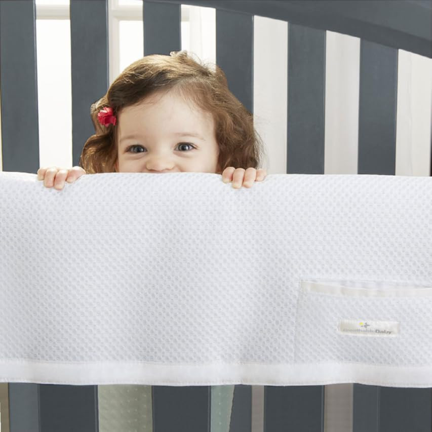 BreathableBaby Breathable Mesh Crib Liner – Classic Collection – White – Fits Full-Size Solid End Cr | Amazon (US)