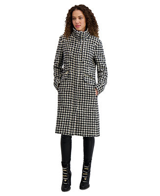 KARL LAGERFELD PARIS Women's Zip-Front Bouclé Coat, Created for Macy's - Macy's | Macy's