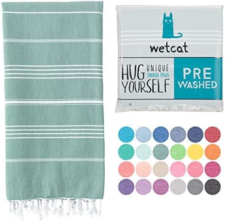 WETCAT Turkish Beach Blanket (38 x 71) - Prewashed for Soft Feel, 100% Cotton - Quick Dry Beach T... | Amazon (US)