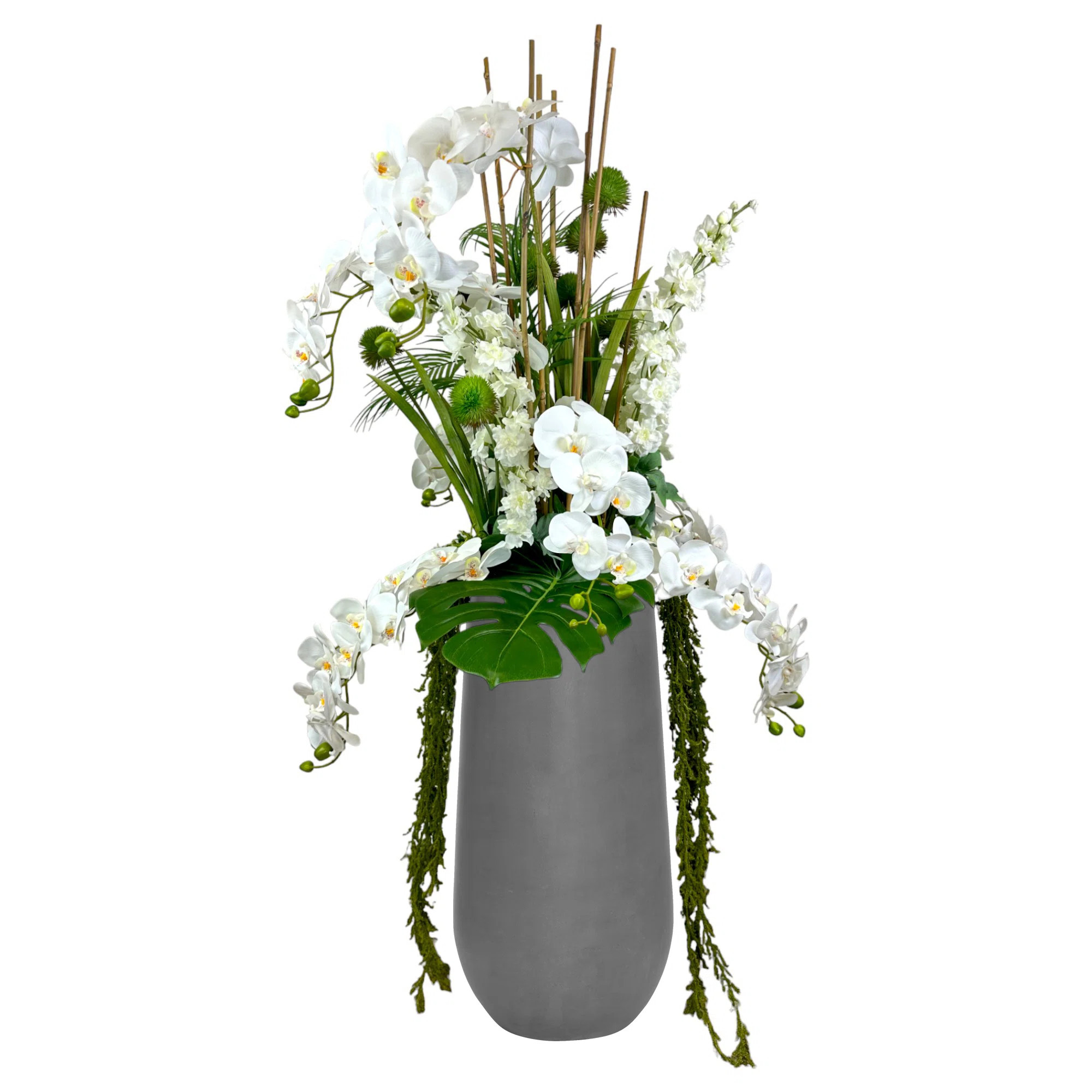 Orchid Arrangement with Allium and Delphinium | Wayfair North America