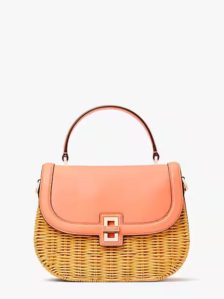 gracie wicker medium top-handle bag | Kate Spade (US)