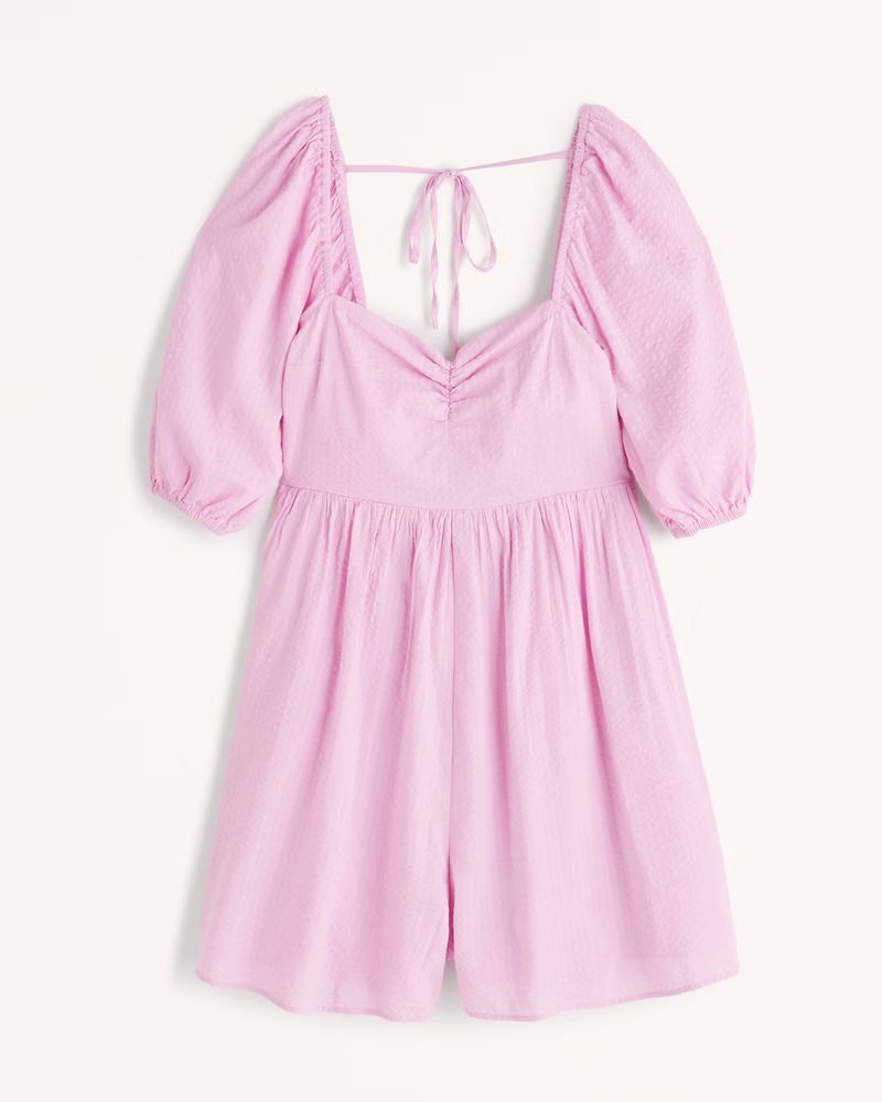 Women's Puff Sleeve Babydoll Romper | Women's Dresses & Jumpsuits | Abercrombie.com | Abercrombie & Fitch (US)