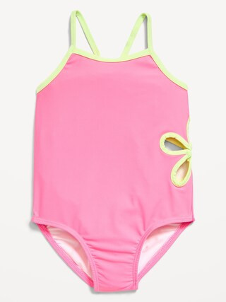 Side Cutout One-Piece Swimsuit for Toddler Girls | Old Navy (US)