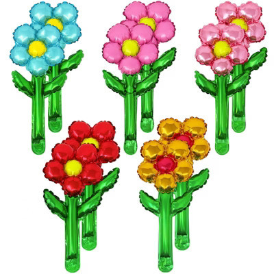 Wrapables Aluminum Foil Flower Balloons for Mother's Day, Valentine's Day, Easter, Birthday Parties (Set of 10) | Target