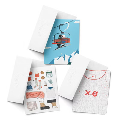 Love/Valentine's Assorted Greeting Card Pack (3ct) "Ski Love, Love Sweater, Winter Essentials" by... | Target