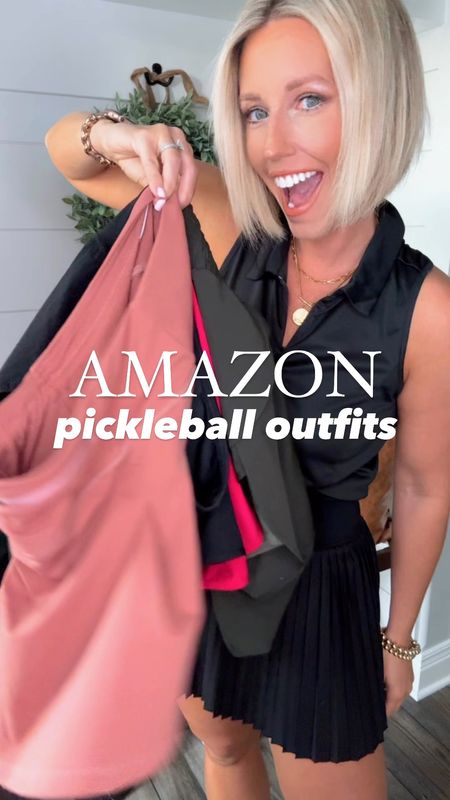 Playing pickleball, tennis, golf, or just running errands??? I’ve got the perfect shorts and skorts you are gonna wanna wear all summer long!!!! Comfy, cute, and functional!!!! 
⬇️⬇️⬇️
Tank sized up to medium
Black pleated skort size small - everything else medium! 
Shoes TTS and comfy!!!



#LTKStyleTip #LTKFitness #LTKFindsUnder50