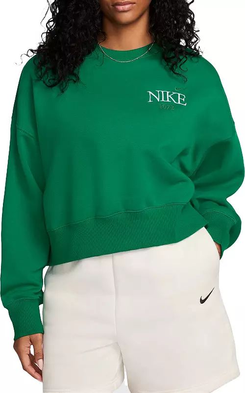 Nike Sportswear Women's Phoenix Fleece Over-Oversized Varsity Crew-Neck Sweatshirt | Dick's Sport... | Dick's Sporting Goods