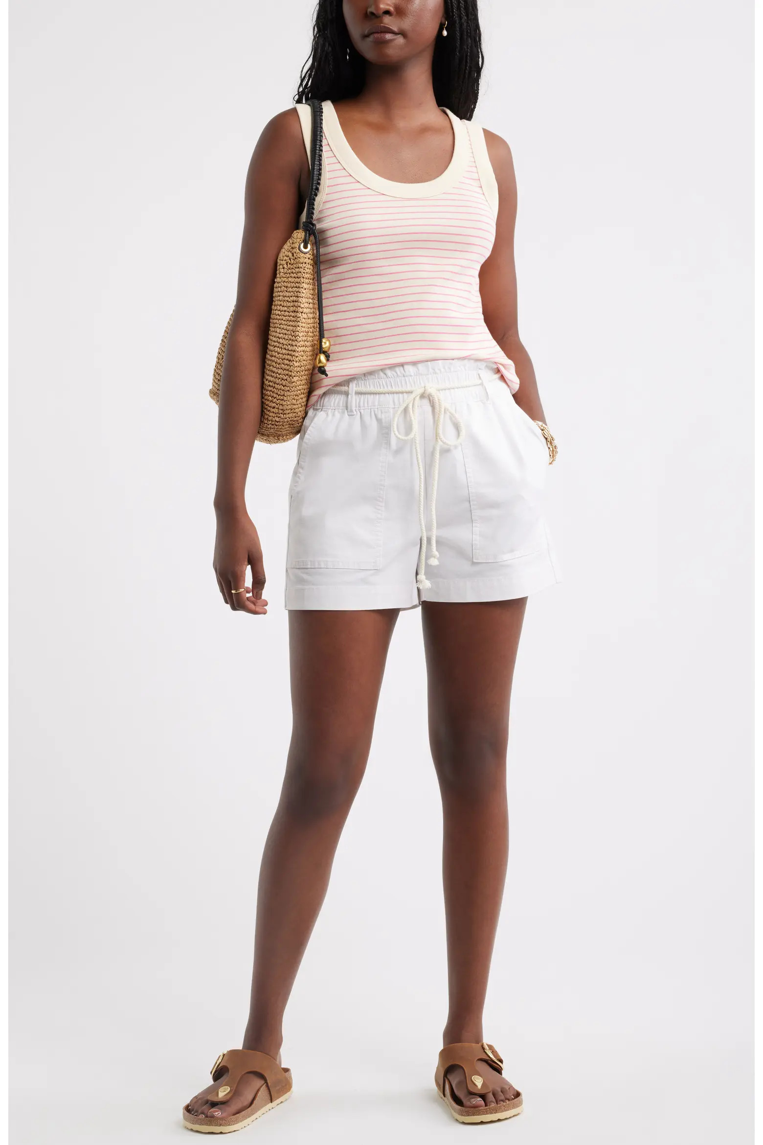 Scoop Neck Rib Cotton Tank (Women) | Nordstrom | Nordstrom