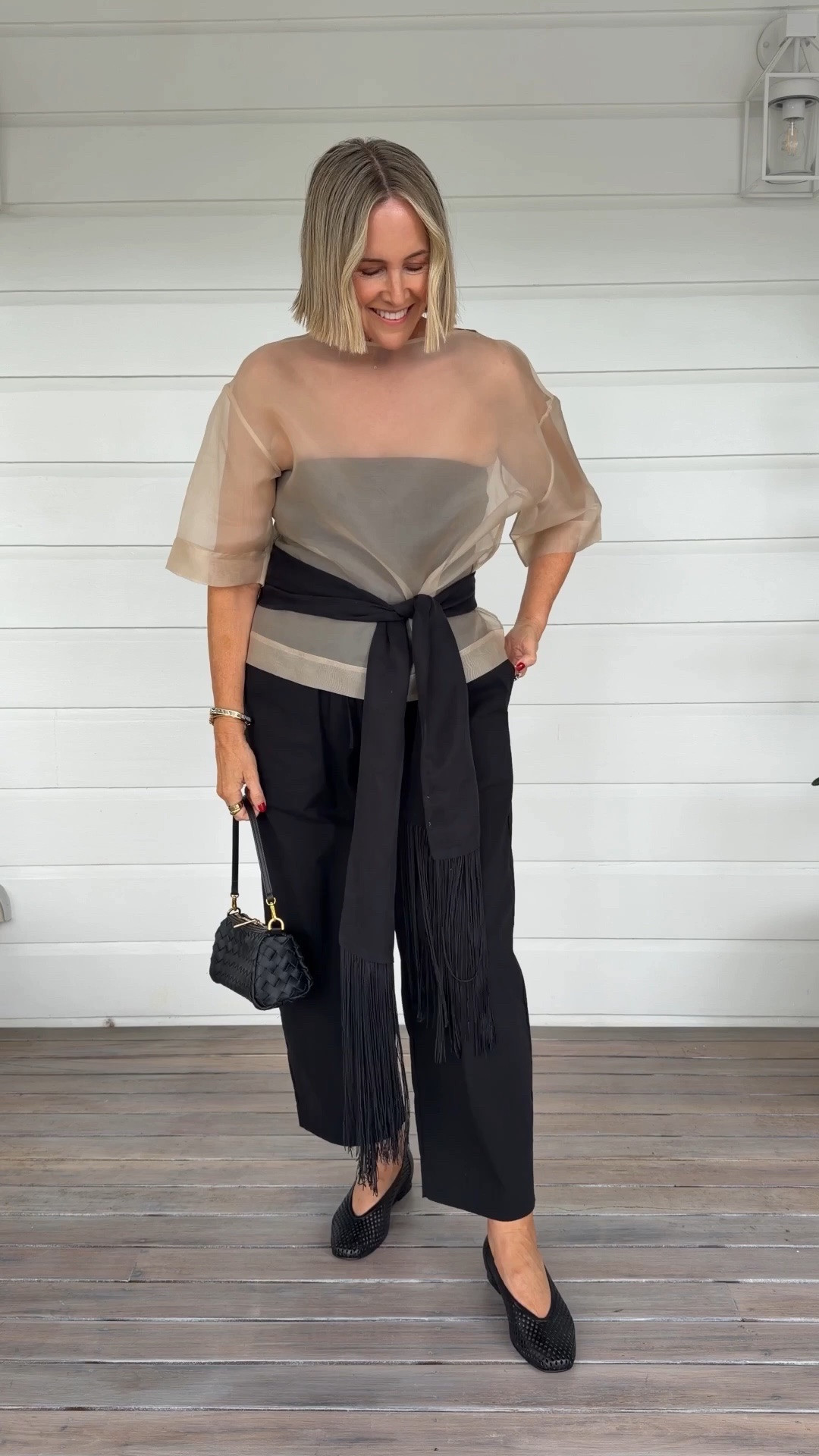 What I wore with new season FRANKIE4 shoes (not linked but used code NIKKI20_SS26)

Look 1:
Sheer top - size 12
Tube top - size L
Pants - size L St Agni
Pants - size 12 dissh 

Look 2:
Tee - size L
Shorts: size 10

Look 3
Matteau shirt - size 12
Shorts - size S

Look 4:
Blazer - size 10
Knit tee - size L
Skirt - size 10

Look 5:
Jacket: size M
Pants: size 10

Look 6:
Shirt: size 8
Shorts: size 10

#LTKaustralia #LTKover50style #LTKspring
