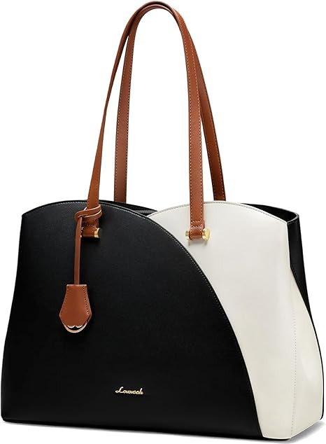 LOVEVOOK Laptop Tote Bag for Women, Work Bags Laptop Bag Teacher Tote Bag, Leather Computer Bag L... | Amazon (US)