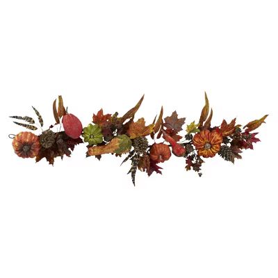 Nearly Natural 54" Pumpkin & Gourd Garland | Target