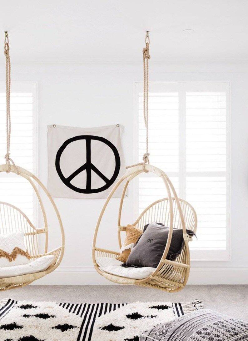 Santa Monica Swing Chairs Set of 2 Home Decor Interior Design Trends Natural Lighting | Etsy (US)