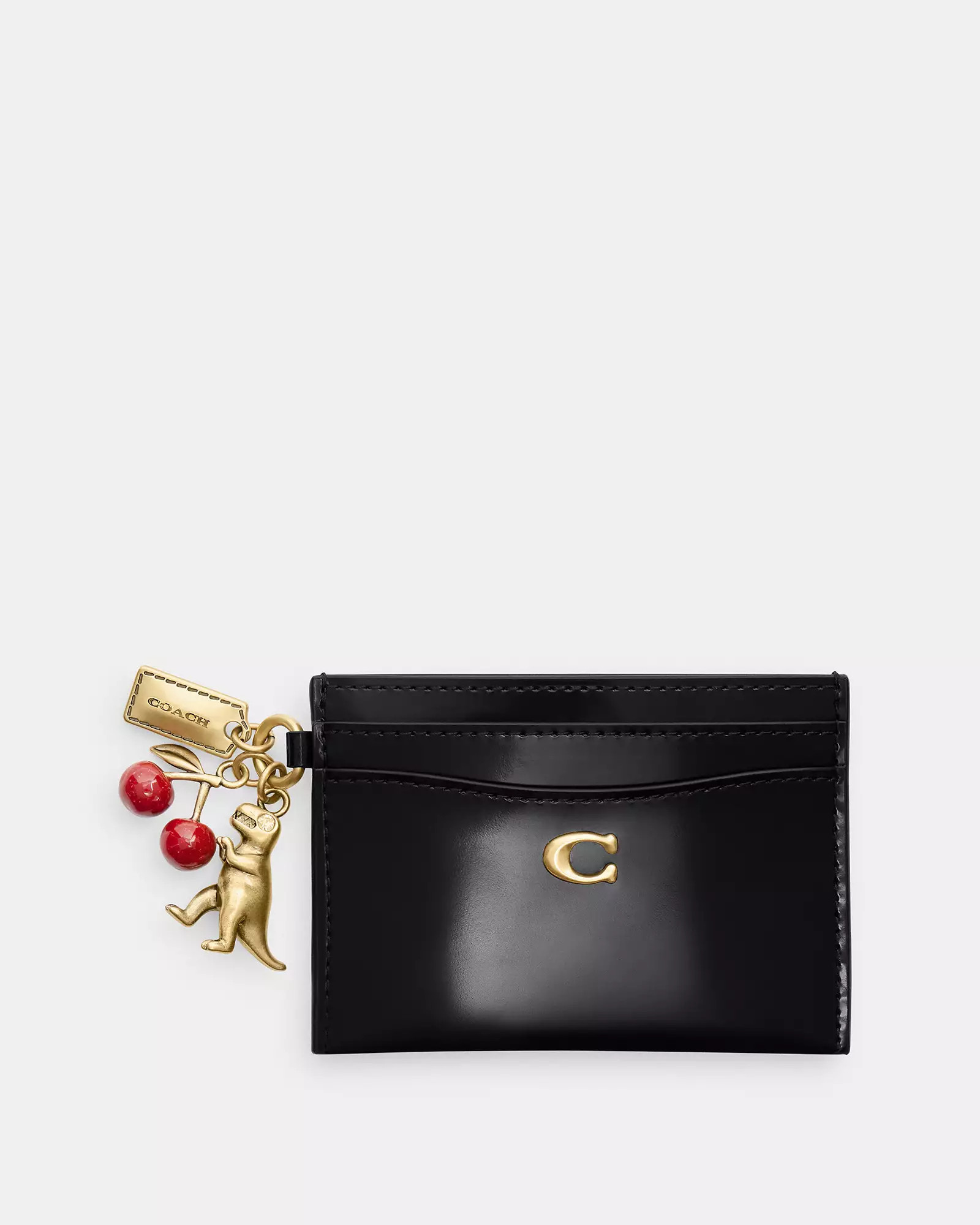 Essential Card Case In Spazzolato Leather With Charms | Coach (US)