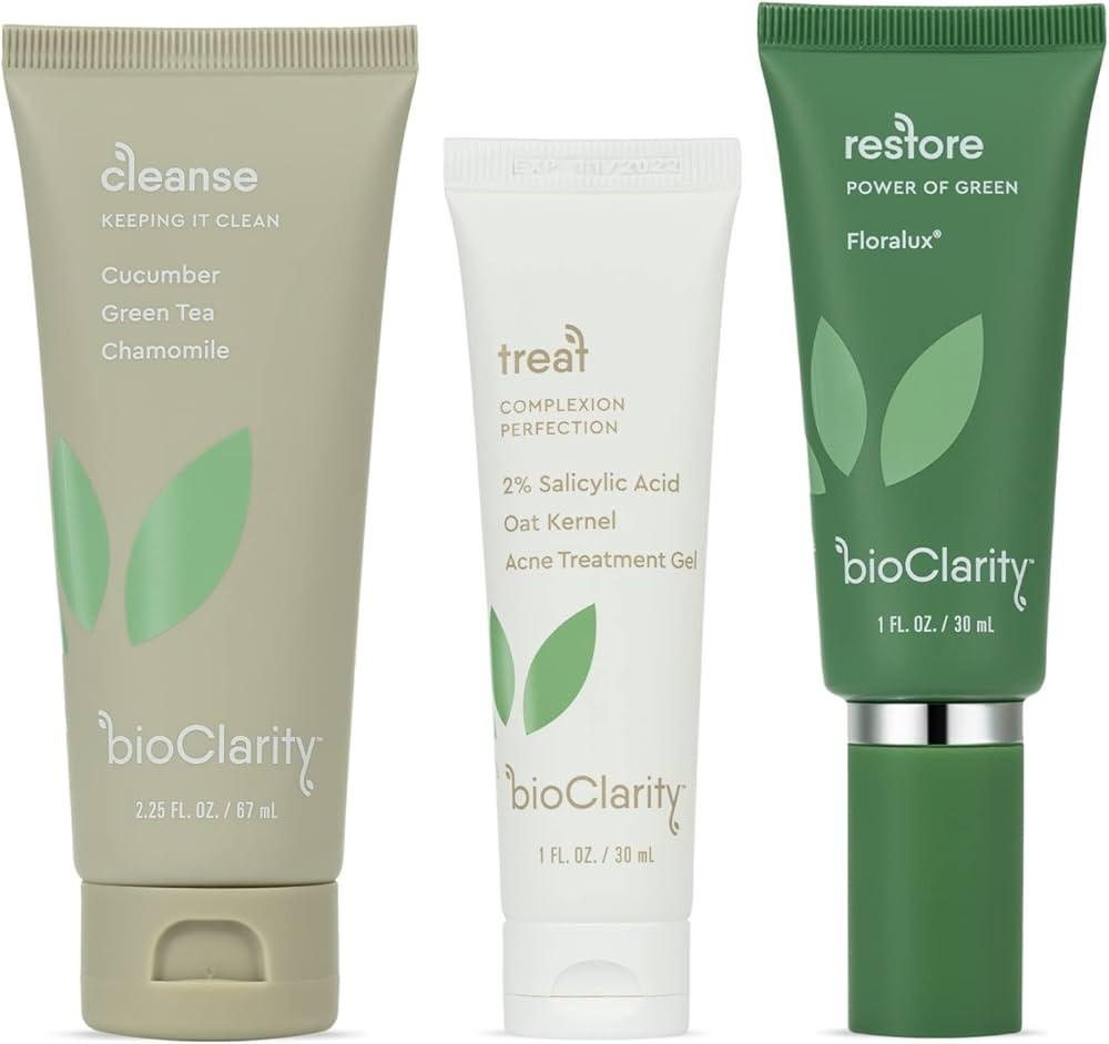 BioClarity 3-Step Acne Routine (Mini Size) for Oily or Acne-Prone Skin | 100% Clean, Vegan Ingred... | Amazon (US)