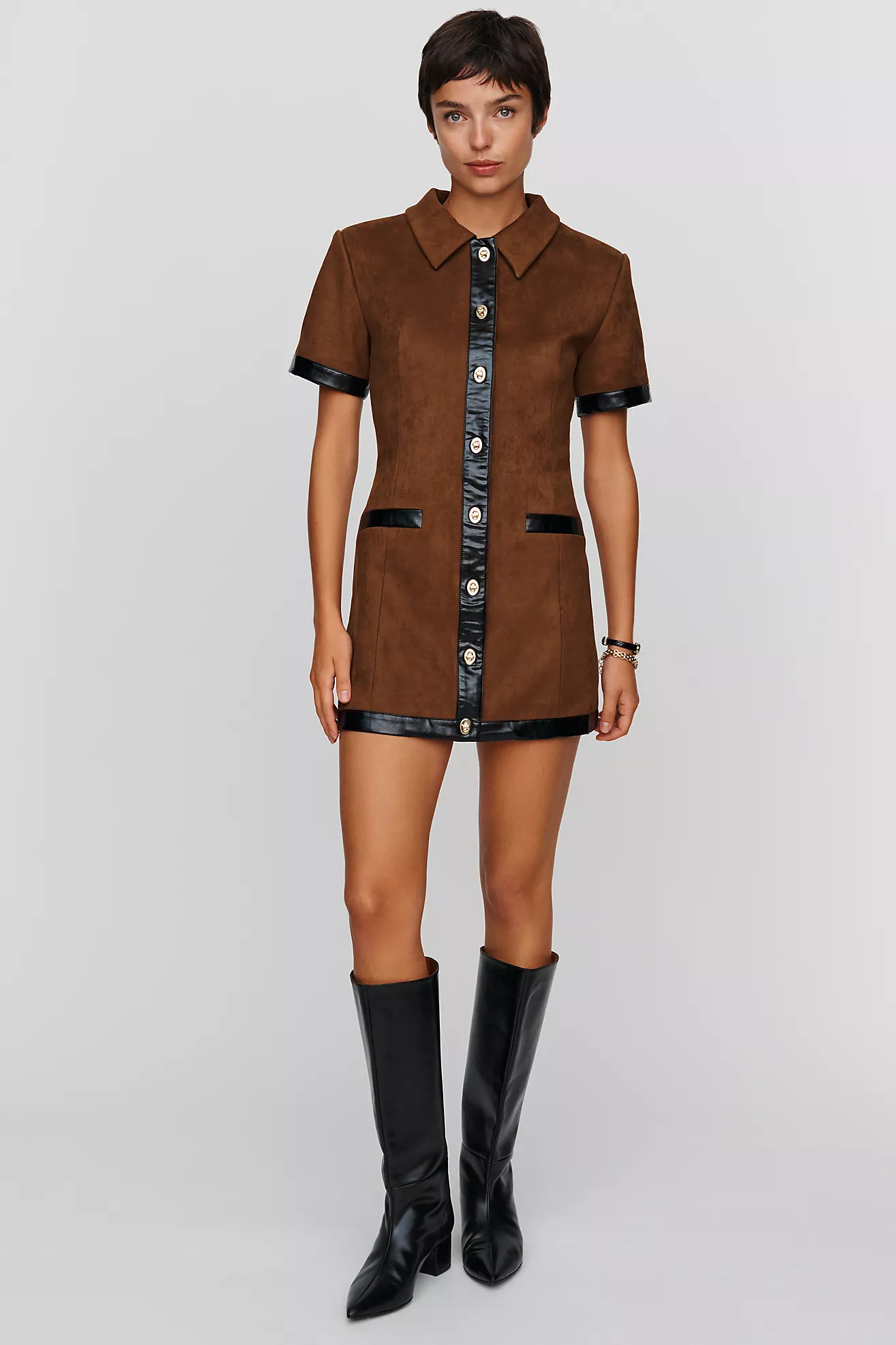 Maude Club Peyton Faux Suede Dress | Anthropologie (US)