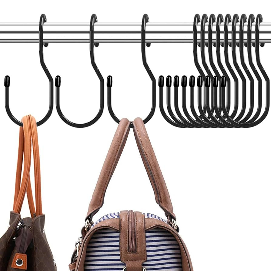 Purse Hanger for Closet, Unique Twist Design Bag Hanger Purse Hooks, 5 inch Large Size Closet Rod... | Amazon (US)